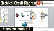 How to make Electrical Circuit Diagram in powerpoint | Drawing and animation of electrical circuit