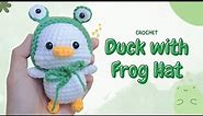 Crochet Duck with frog hat | Amigurumi quick tutorial