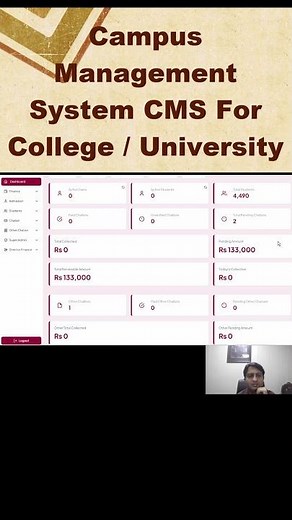 🎓 Campus Management System Dashboard Intro | Node.js + Express + MongoDB