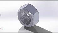 Tutorial-Creating hex nut in SolidWorks Easy Steps