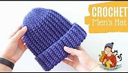 Crochet Simple Classic Men's Hat / Beanie Tutorial