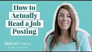 How to Read a Job Posting