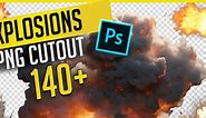 ArtStation - 140  PNG Cutout EXPLOSIONS Effects - Resource Photo Pack for Photobashing in Photoshop | Resources