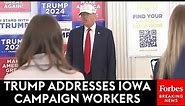 BREAKING NEWS: Trump Visits Iowa Campaign Staff And Volunteers In Iowa With Caucus Hours Away