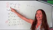 The Maths Prof: Solve Simultaneous Equations (Linear & Quadratic)