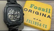 Fossil Inscription Automatic Smoke Stainless Steel Men’s Watch BQ2574 (Unboxing) @UnboxWatches