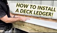 DECK FRAMING - How To Install A Deck Ledger Board