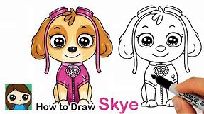 How to Draw Skye 🦴 Paw Patrol