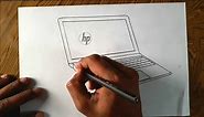 Easy way to draw laptop/ Laptop drawing