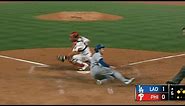 Smoothest slide of all-time?? Dodgers' Trea Turner pulls off the smooth slide while scoring!