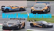 Brand New Mclaren 720s gt3 evo and artura gt4 Testing! Pure Sound, slides and backfires.