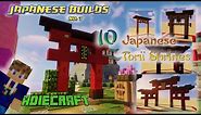 10 Easy Torii Shrine designs - Japanese Torii Gates - Simple Japanese Decoration Build Hacks 1.14+