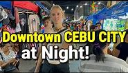 Downtown CEBU CITY at NIGHT | Night Walking Tour in Cebu, Philippines - Christmas 2023