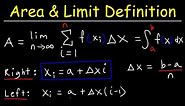 Finding The Area Using The Limit Definition & Sigma Notation