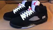 Jordan Metallic V with White laces