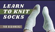 Learn to Knit Sock for Beginners || Easy Vanilla Sock Knitting Tutorial Step-by-Step