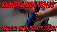 How to remove C6 Corvette Z06 side vents & replace with something BETTER!