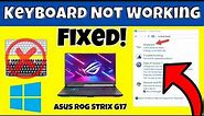 Asus Rog Strix G17 Keyboard Not Working