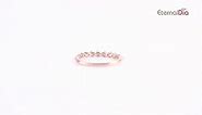 14k Rose Gold 0.40 Cttw Diamond Wedding Band Stackable Ring / Half Eternity Ring