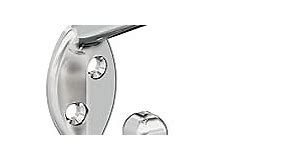 Amerock H5545126 | Noble Double Prong Decorative Wall Hook | Polished Chrome Hook for Coats, Hats, Backpacks, Bags | Hooks for Bathroom, Bedroom, Closet, Entryway, Laundry Room, Office