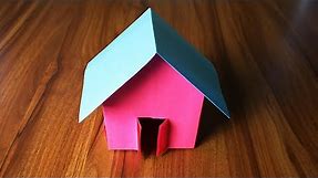 How to make a Paper House- very easy- Paper Craft