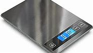 Nicewell Food Scale, 22lbs Digital Kitchen Grey Stainless Steel Scale Weight Grams and oz for Cooking Baking, 1g/0.1oz Precise Graduation,Tempered Glass (Dark Gray)
