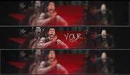 FREE Horror youtube banner template#16 | Photoshop