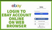 How to Login eBay Account Online on Web Browser? eBay Sign In on Computer | ebay.com Login Page