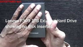 Lenovo 1TB F309 External | Portable Hard Drive | Showing No Disk | Not Detecting | No DATA