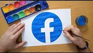 How to draw the facebook logo - facebook app icon