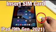 iPad (9th Gen.) How to Insert SIM Card & Check Mobile Settings