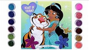 Princess Jasmine Glitter Decoration | How to Draw Princess Jasmine | Disney Princess Jasmine