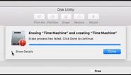 Erase process has failed. Click done to continue. Disk Utility Error FIX | Mac