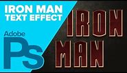 How to Create IRON MAN Text in Photoshop