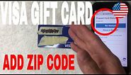 ✅ How To Register Zip Code On Visa Gift Card 🔴