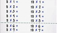 Multiplication Table of 8 and 18 - Easy Trick‼️