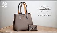[Leather Craft] Heidi bag making / Hermes leather / DIY / Pattern available