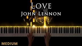 Love - John Lennon | MEDIUM PIANO Tutorial + Sheet Music