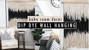 easy boho room decor diy | easy dip dye wall hanging