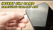 Samsung Galaxy A14: How to Insert a SIM Card