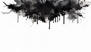 Download Black Ink Clouds and Dripping Paint on Grunge Graffiti Style Paint Texture. for free