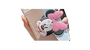 for Galaxy S22 Ultra Case,Puppy Mickey Minnie Mouse Cute Cartoon Card Bag Oblique Straddle Rope Soft TPU Women Girls Kids Protective Phone Case for Samsung Galaxy S22 Ultra,Minnie Mouse