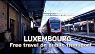 Traveling by public transport in Luxembourg. Everything is free!!! |4K| Outdoor Traveltransport lu
