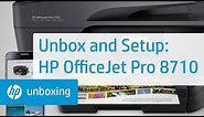 Unboxing, Setting Up, and Installing the HP OfficeJet Pro 8710 Printer | HP