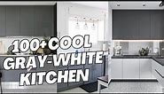 100+ Cool Gray and White Kitchen Ideas. Gray and White Kitchen Design and Decor Inspirations.