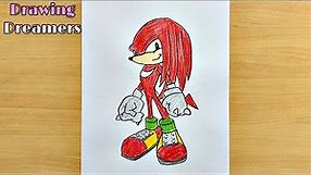 How to Draw Knuckles the Echidna from Sonic X || Easy Drawing Channel