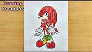 How to Draw Knuckles the Echidna from Sonic X || Easy Drawing Channel