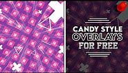 Free Candy Style Backgrounds/Overlays for editors !