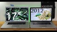 2011 Macbook pro 17" i7 vs 2012 Macbook Pro 15" i7 performance Comparison