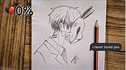 how to draw sad anime boy step by step | how to draw animes boys